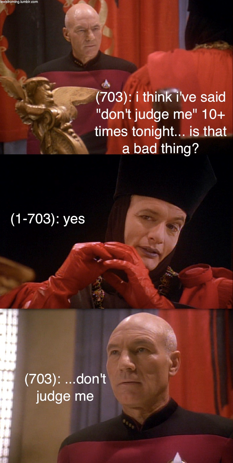 Illustration for article titled Our New Favorite Tumblr: Texts From TNG
